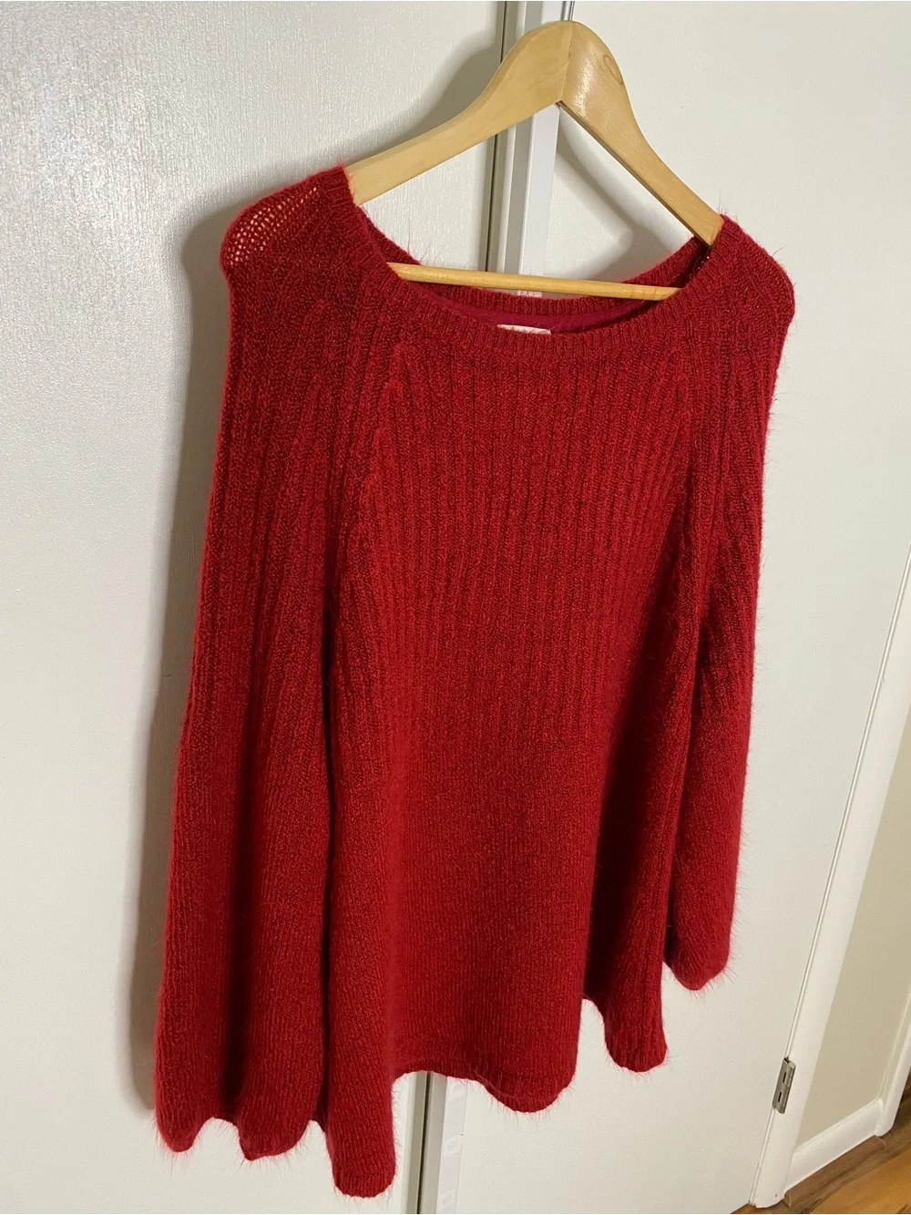 Style & Co. l Red Cozy Ribbed Knit Detail Round-Neck Long-Sleeve Sweater Sz 3X - Picture 2 of 12